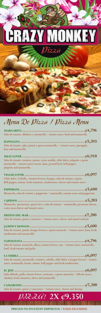 Pizza Menu